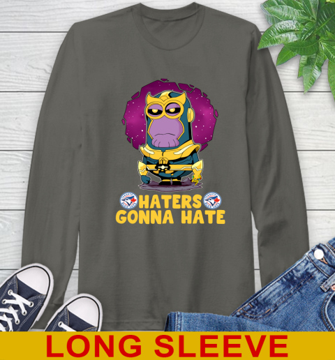 MLB Baseball Toronto Blue Jays Haters Gonna Hate Thanos Minion Marvel Shirt Long Sleeve T-Shirt 8