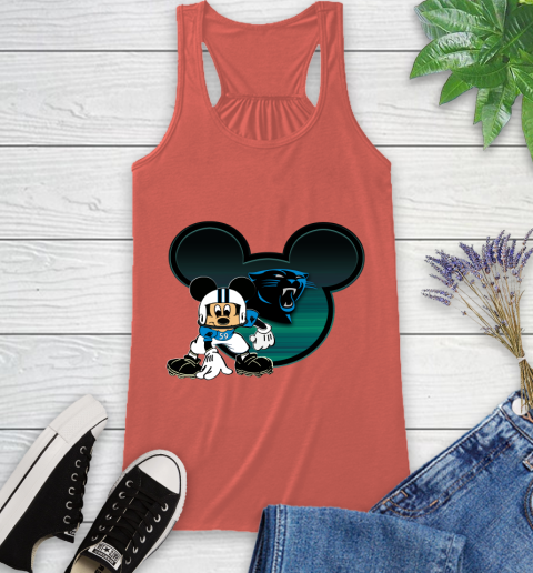 NFL Carolina Panthers Mickey Mouse Disney Football T Shirt Racerback Tank 4