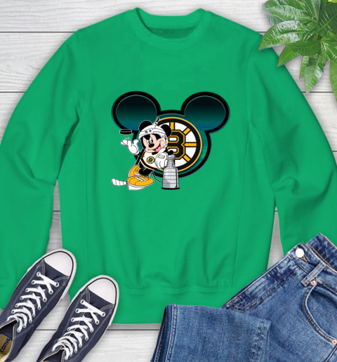 NHL Boston Bruins Stanley Cup Mickey Mouse Disney Hockey T Shirt Sweatshirt 6