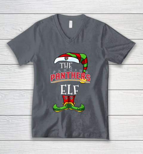 Florida Panthers Christmas ELF Funny NHL V-Neck T-Shirt 4