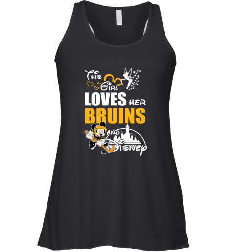 This Girl Love Her Boston Bruins And Mickey Disney Racerback Tank