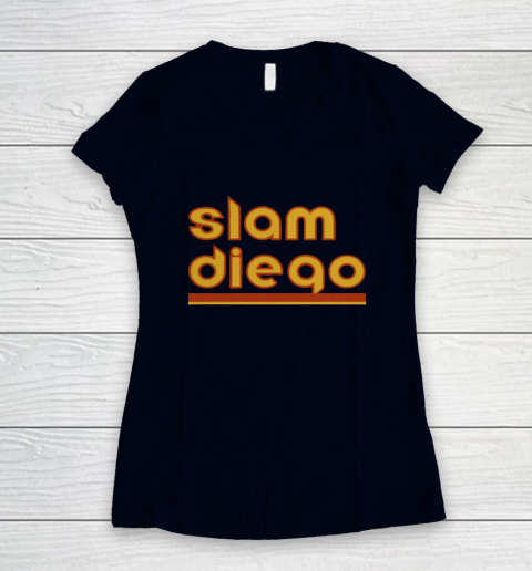 Slam Diego Padres Women's V-Neck T-Shirt 3