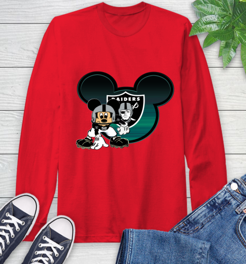 NFL Oakland Raiders Mickey Mouse Disney Football T Shirt Long Sleeve T-Shirt 10