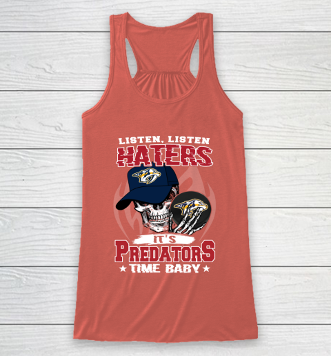 Listen Haters It is PREDATORS Time Baby NHL Racerback Tank 3
