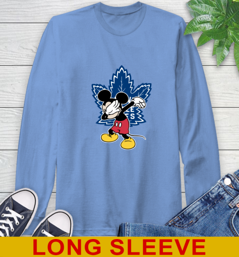 Toronto Maple Leafs NHL Hockey Dabbing Mickey Disney Sports Long Sleeve T-Shirt 11