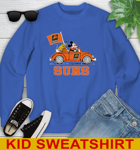 NBA Basketball Phoenix Suns Pluto Mickey Driving Disney Shirt Youth Sweatshirt 7