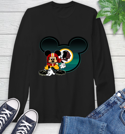 NFL Washington Redskins Mickey Mouse Disney Football T Shirt Long Sleeve T-Shirt 2
