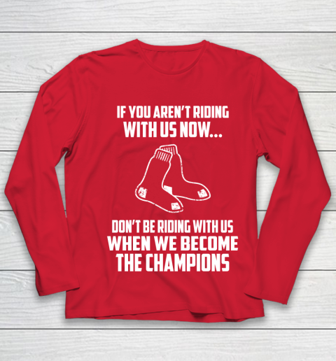 MLB Boston Red Sox Baseball We Become The Champions Youth Long Sleeve 8