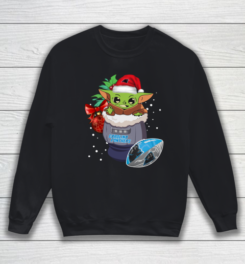 Carolina Panthers Christmas Baby Yoda Star Wars Funny Happy NFL Sweatshirt