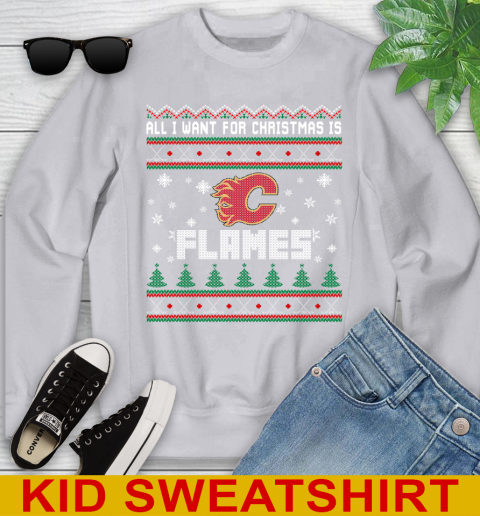 Calgary Flames NHL Hockey All I Want For Christmas Is My Team Sports 111