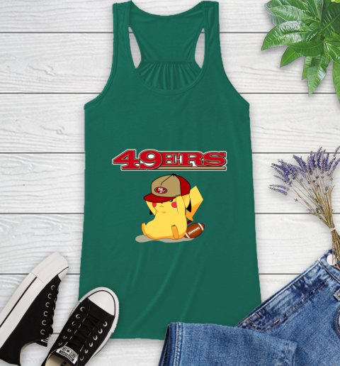 NFL Pikachu Football San Francisco 49ers Racerback Tank 7