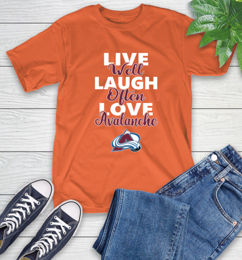 NHL Hockey Colorado Avalanche Live Well Laugh Often Love Shirt T-Shirt - Image 5