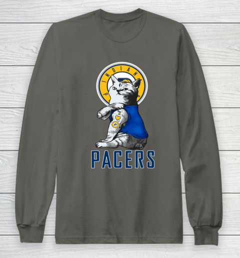 NBA Basketball My Cat Loves Indiana Pacers Long Sleeve T-Shirt 5