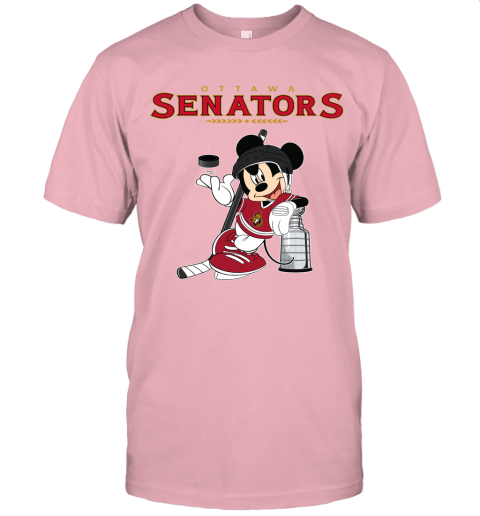 Mickey Ottawa Senators With The Stanley Cup Hockey NHL Unisex Jersey Tee