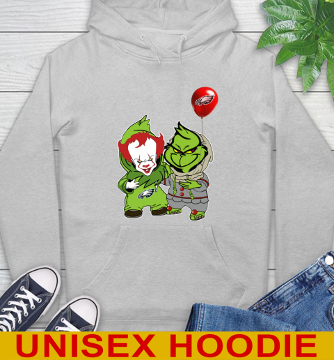 Philadelphia Eagles Baby Pennywise Grinch Christmas NFL Football Hoodie 6