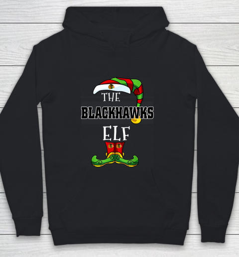 Chicago Blackhawks Christmas ELF Funny NHL Youth Hoodie