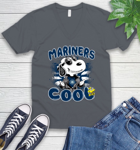 MLB Baseball Seattle Mariners Cool Snoopy Shirt V-Neck T-Shirt 5 MLB Baseball Seattle Mariners Cool Snoopy Shirt V-Neck T-Shirt - Image 5
