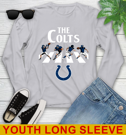 NFL Football Indianapolis Colts The Beatles Rock Band Shirt Youth Long Sleeve 5