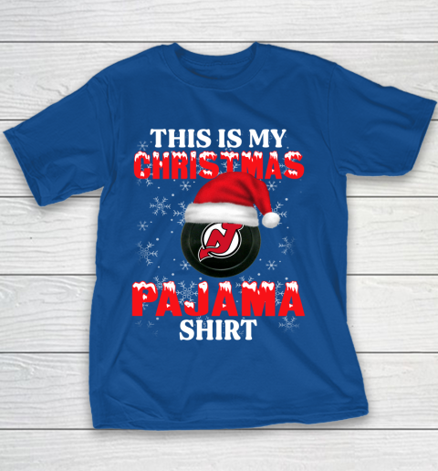 New Jersey Devils This Is My Christmas Pajama Shirt NHL Youth T-Shirt 6