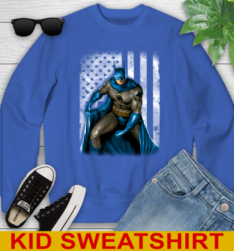 Carolina Panthers NFL Football Batman DC American Flag Shirt Youth Sweatshirt 6