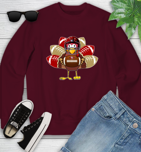 San Francisco 49ers Turkey Thanksgiving Day Youth Sweatshirt 5