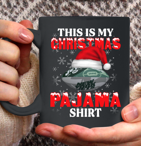 New York Jets This Is My Christmas Pajama Shirt NFL Ceramic Mug 11oz 2