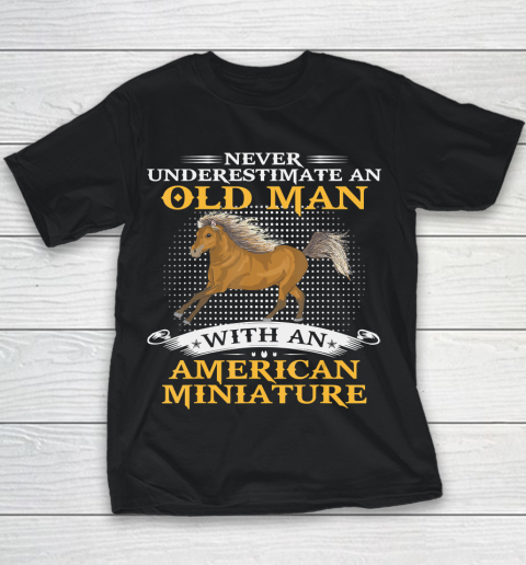 Father gift shirt Mens Never Underestimate An Old Man With An American Miniature T Shirt Youth T-Shirt