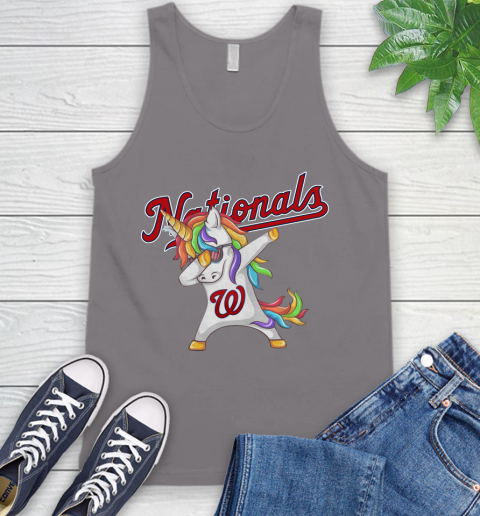 Washington Nationals MLB Baseball Funny Unicorn Dabbing Sports Tank Top 7