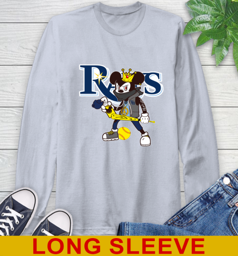 Tampa Bay Rays MLB Baseball Mickey Peace Sign Sports Long Sleeve T-Shirt 6