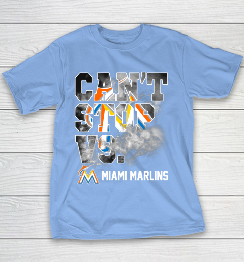 MLB Miami Marlins Baseball Can't Stop Vs Marlins Youth T-Shirt 8