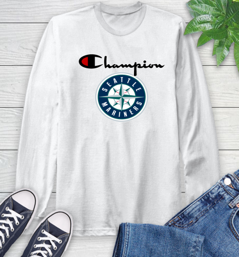 MLB Baseball Seattle Mariners Champion Shirt Long Sleeve T-Shirt