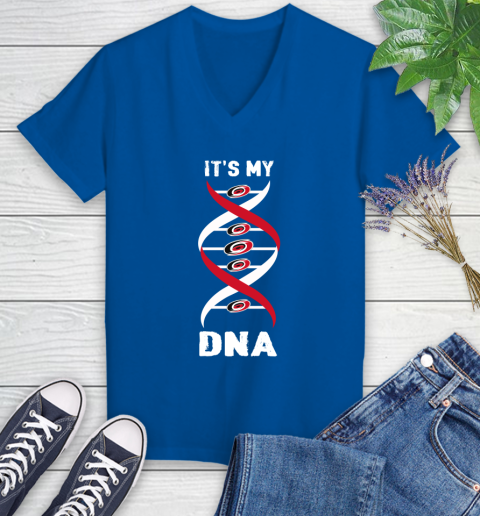 Carolina Hurricanes NHL Hockey It's My DNA Sports Women's V-Neck T-Shirt 10
