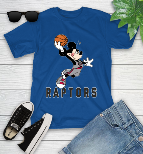 NBA Basketball Toronto Raptors Cheerful Mickey Mouse Shirt Youth T-Shirt 9