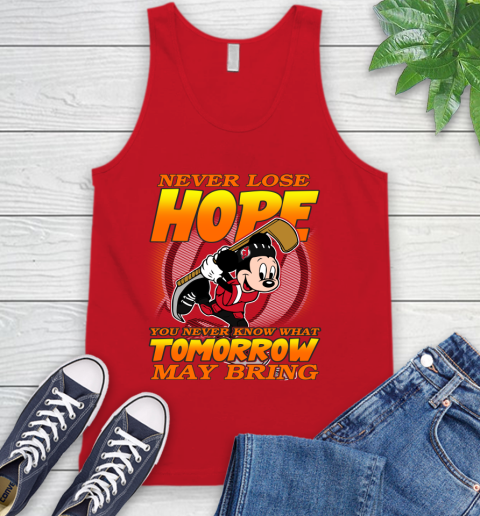 New Jersey Devils NHL Hockey ootball Mickey Disney Never Lose Hope Tank Top 5