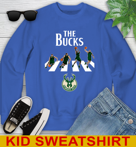 NBA Basketball Milwaukee Bucks The Beatles Rock Band Shirt Youth Sweatshirt 6