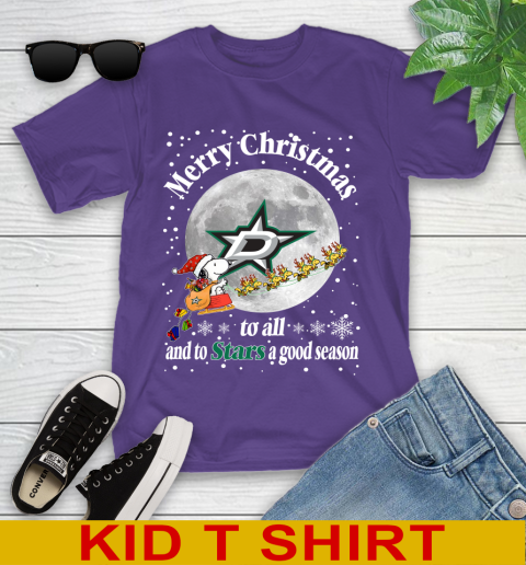 Dallas Stars Merry Christmas To All And To Stars A Good Season NHL Hockey Sports Youth T-Shirt 3