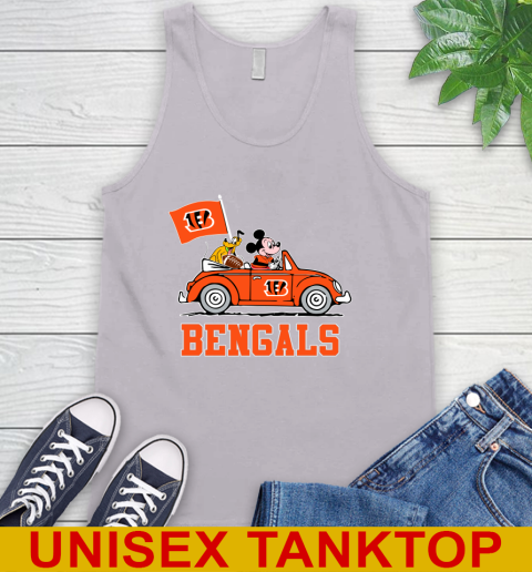 NFL Football Cincinnati Bengals Pluto Mickey Driving Disney Shirt Tank Top 4