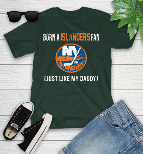 NHL New York Islanders Hockey Loyal Fan Just Like My Daddy Shirt Youth T-Shirt 4