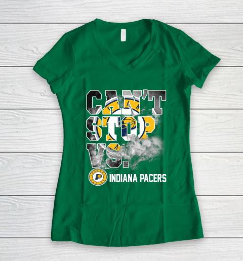 NBA Indiana Pacers Basketball Can't Stop Vs Women's V-Neck T-Shirt 3