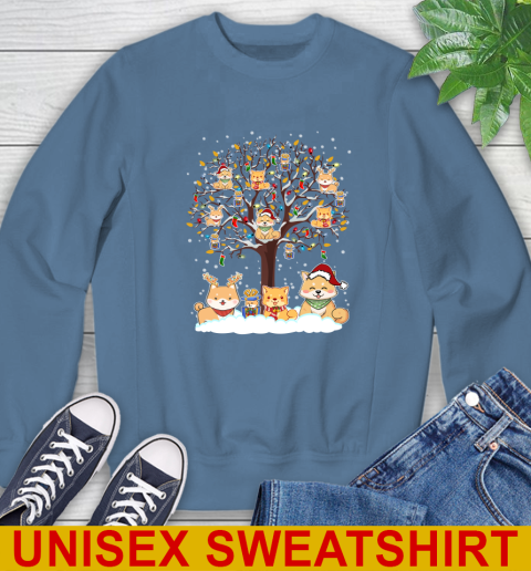 Shiba inu dog pet lover light christmas tree shirt 34