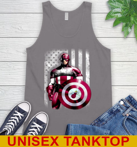 Miami Heat NBA Basketball Captain America Marvel Avengers American Flag Shirt Tank Top 6
