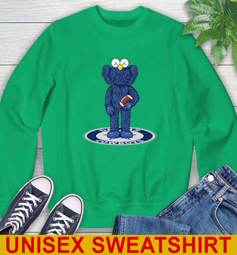 NFL Football Dallas Cowboys Kaws Bff Blue Figure Shirt Sweatshirt 6