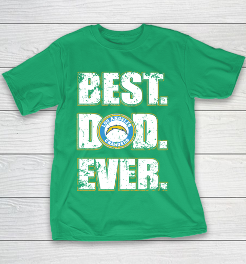 NFL Los Angeles Chargers Football Best Dad Ever Family Shirt Youth T-Shirt 3