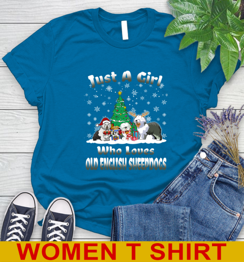 Christmas Just a girl who love old english sheepdogs dog pet lover 233
