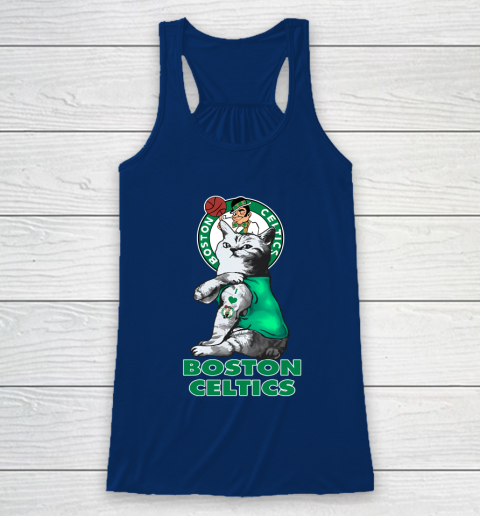 NBA Basketball My Cat Loves Boston Celtics Racerback Tank 6