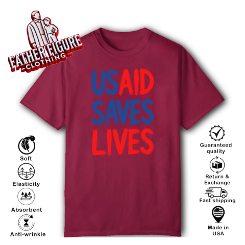 9oxq usaid saves lives classic t shirt 2 front cardinal