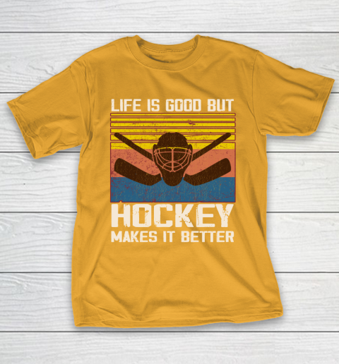 Life is good hockey top t shirt