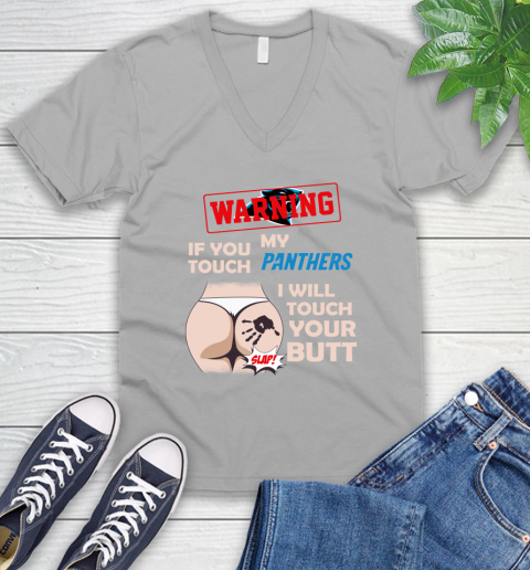 Buffalo Bills NFL Football Warning If You Touch My Team I Will Touch My Butt V-Neck T-Shirt 3
