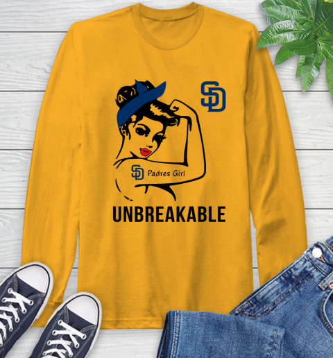 MLB San Diego Padres Girl Unbreakable Baseball Sports Long Sleeve T-Shirt 2