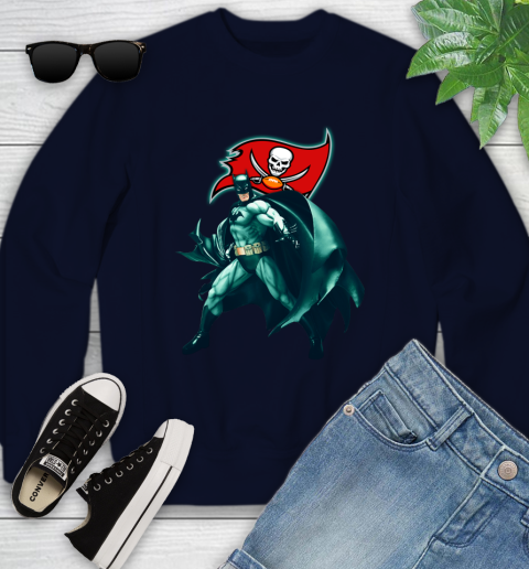 NFL Batman Football Sports Tampa Bay Buccaneers Youth Sweatshirt 3
